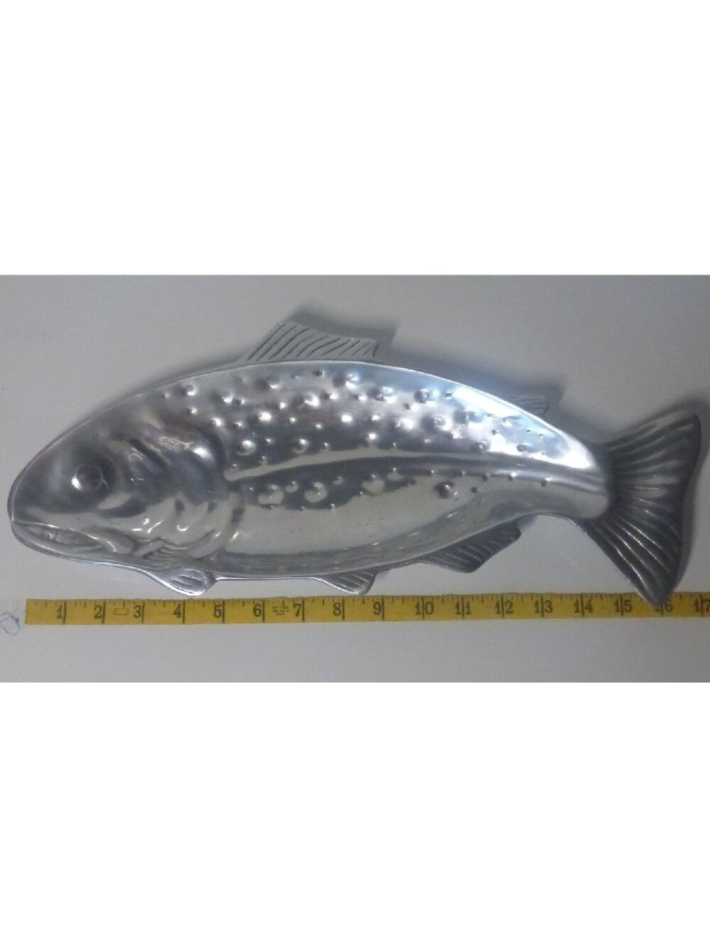 Vintage Centrum Metal Fish Serving Platter Tray 17" x 9"